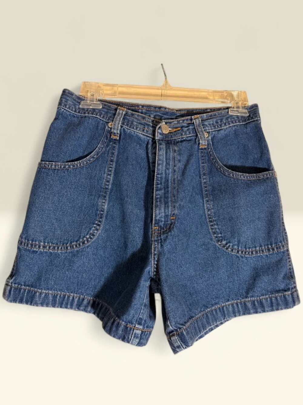 VTG Gitano High Waisted Blue Denim Mom Shorts Vintage Sz 10 (Today's Sz 8)